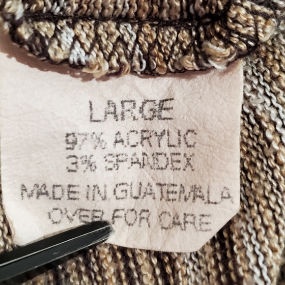 B Design Long Sleeve Open Front Drape Cardigan Sweater Striped Size L EUC - Picture 7 of 8